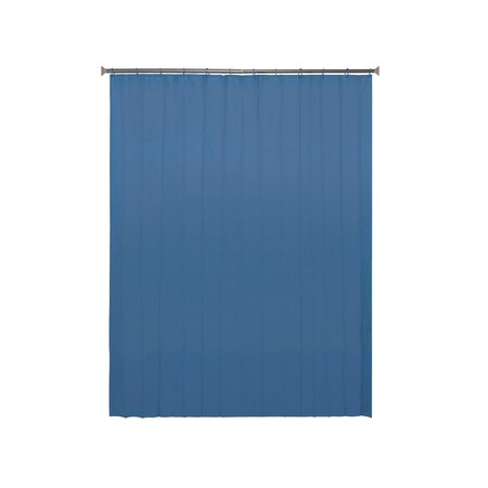 Kenney Mfg Lightweight PEVA Shower Curtain Liner and C-Ring Set, 70in W x 72in H, Blue KN61752